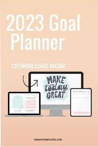 For small goals to set for yourself planner organizer. Download the PDF and print! 5 pages in total. Start smashing your goals with this 2023 goals printable. Cover page, goal tracker, undated calendar, weekly planner page, notes page