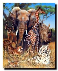 Absolutely stunning! Look wow that is what the first thing comes into your mind after seeing this Zoo exotic collage African safari animal art print poster. This poster will add unique character to your home and transform the ordinary, boring walls look into amazing cheerful character. It will be a perfect addition for someone who loves animals and goes well with all decor style. Hurry up and grab this wonderful wall poster for its durable quality and high degree of color accuracy.