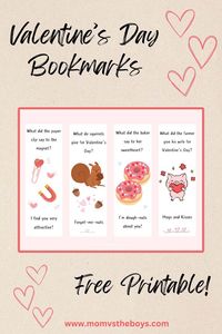 Free printable Valentine Bookmarks for kids! Perfect for Valentine's Day and can double up as a classroom Valentine's Day card.