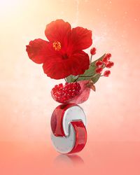 A radiant floral-fruity eau de toilette composed of tropical hibiscus and juicy pomegranate notes.