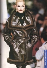 Karen Mulder for Yves Saint Laurent Couture Fall Winter 1995