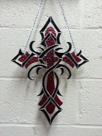 stain glass gothic cross