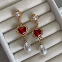 Beautiful Royal Looking Ruby Red Earrings