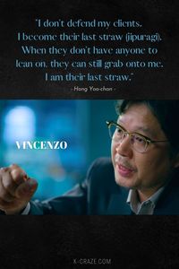 "Vincenzo" (Song Joong-ki) and Yoo Jae-myung as Hong Yoo-chan // K-drama // Inspirational quotes // Motivation quotes