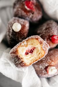 Raspberry Cheesecake Filled Donuts