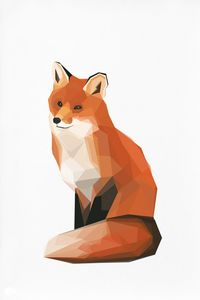 This artist is amazing.  // Geometric illustration Fox Animal print by TinyKiwiCreations