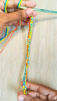 Rainbow Crochet Cord