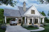 3-Bed New American Cottage House Plan with Carport and Bonus - 16920WG | Architectural Designs - House Plans