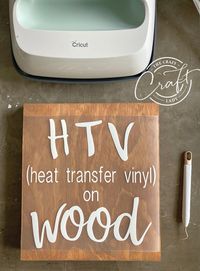 placing a HTV design on a wood surface