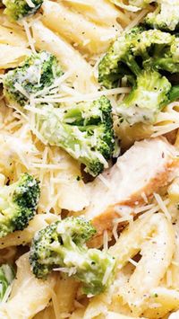 Delicious homemade three cheese alfredo gets tossed with pasta, broccoli and chicken. It is quick and easy and out of this world good! It will become an instant favorite!