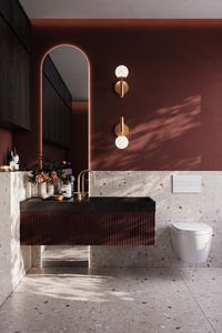 Maroon // terazzo bath. :: Behance