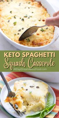 Creamy and comforting, this Spaghetti Squash Casserole makes a perfect keto side dish. Easy and cheesy, with tons of flavor, it turns your dinner into a hearty meal.