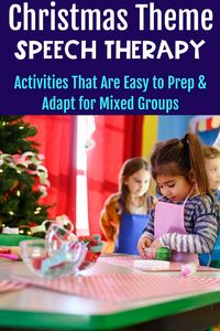 Working with mixed articulation and language groups and need quick low prep Christmas activities for speech therapy? I have a blog post with LOTS of engaging, quick Christmas speech therapy activity ideas to help you have FUN in therapy without spending hours planning.