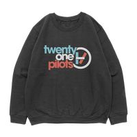 The Twenty One Pilots ‘Vessel Anniversary Crewneck’ features a logo printed on the front of a black unisex crewneck. 80/20 cotton/polyester blend fleece S M L XL 2X 3X Body Length 26 1/2    28    29 1/2    31    32 1/2    34    Chest Width (Laid Flat) 20 1/2 22 23 1/2 25 26 1/2 28 Sleeve Length (From Center Back)    35