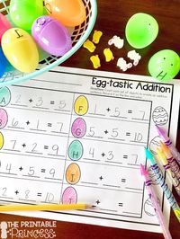 Easter Egg Math Activities for Kindergarten {Freebies Included!}