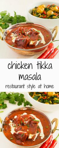 Make Indian restaurant chicken tikka masala at home.