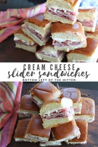 Heading out to a picnic or party? Cream cheese slider sandwiches are big in flavor and are perfect because they are very portable.