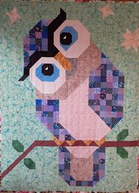 Owl Quilt Patchwork Pattern Olivia the Quirky Nocturnal Bird Scrap Buster Unique Gift for the Craft Lover Handmade Cute Throw Rug Project - Etsy