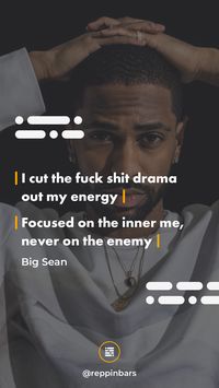 Modern Hip Hop Artist Big Sean with one of his hiphop lyrics as a wallpaper for Iphone and Android. Check out our Instagram for the best hiphop content like quotes, lyrics and wallpapers of the best hiphop artists of the rapgame.