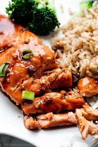 This honey garlic soy salmon comes together in 35 minutes with just 6 simple ingredients. Marinate the salmon in a flavorful sauce, and then reduce it down to make a tasty glaze for the juicy, flaky baked salmon. Easy dinner recipe on sallysbakingaddiction.com