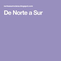 De Norte a Sur