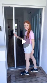 Emma Fitzpatrick | Australian Home DIY & Organisation on Instagram: "🤩 Officially obsessed 🤩 

I installed this @ezyscreens retractable fly screen over the weekend and I am so so happy with it. 

I had been looking for one so that we could show off our pretty front door but having no luck and then I found @ezyscreens you send them your measurements and they send it out to you to install. My install took about 1 hour in total because I had 4 different materials to drill into. If you just have timber it would probably take 10 minutes to install. Super simple for anyone not just DIYers. 

How discrete is it???"