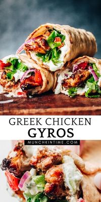 Greek Chicken Gyros – Layers of flavor in every bite, this traditional Greek street food is easy to make at home and doesn’t require any complicated ingredients. Slather each gyro in homemade tzatziki sauce for an abundance of fresh flavors!