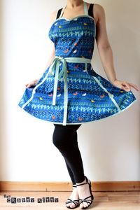 birchfabrics: Blog Hop & Free PDF Pattern | Retro Apron by The Crafty Kitty