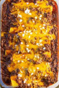 Tex Mex Enchiladas with Chili Gravy - Flavor Mosaic