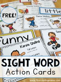 FREE Sight Word Action Cards | This Reading Mama | Bloglovin’