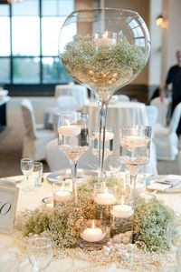 centerpiece centros floating gypsophila bodas babys weddingomania emmalovesweddings timelessly paniculata spring aisle shesaidyes