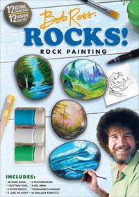 Create painted rocks featuring a dozen happy little Bob Ross designs to brighten someone’s day. This kit includes enough materials for 3 projects, plus step-by-step instructions for an entire collection of Bob Ross–inspired rocks.Rock painting is a joyful way to spread positivity in your community—and adding these 12 Bob Ross paintings to your rocks is sure to bring a smile to someone’s face. The step-by-step instructions, photographs, and stencils are included in Bob Ross Rocks! make it a breez