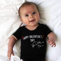 A super soft babygrow for Valentine's Day to show Mummy or Daddy how much you love them! Sizes available are: 0-3 months, 3-6 months and 6-12 months. Made from: Cotton, matte and glitter vinyl. Machine washable but please iron inside out. Dimensions: Varies depending on size selected.