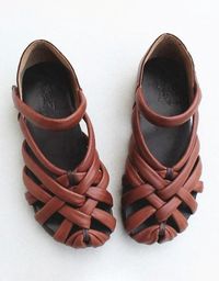 Handmade Retro Leather Woven Fisherman Sandals 35-41 — Obiono