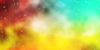 Light Multicolor vector background with colorful stars.