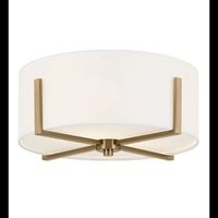 Kichler 52593CPZ Malen 2 Light 16" Wide Flush Mount Drum | Build.com