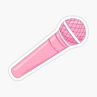 "Pink Microphone" Sticker for Sale by Moschiorini | Redbubble