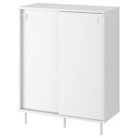 MACKAPÄR Shoe/storage cabinet, white. Keeps shoes handy but out of sight. If you have lots of shoes, stack two units on top of each other.