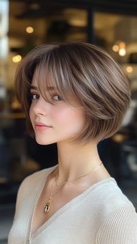 💅 Transform your style with create effortless volume with this voluminous Feminine Short Hair Round Face Short Layered Haircuts. Professional tips and tricks revealed for fabulous outcome! Salon-worthy results at home. Quick touch-up friendly with Styling necessities. Ideal for formal occasions and includes expert damage prevention tips! #FeminineShortHairRoundFaceShortLayeredHaircuts #Hairfabulousoutcome #voluminousHair #HairGoals #HairInspo