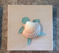 Crafting Blog: 1 “Sea glass Turtle Canvas” – My Florida Life