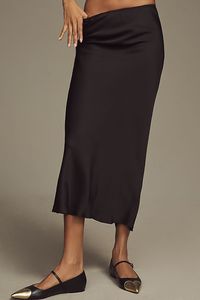 By Anthropologie Satin Bias-Cut Maxi Skirt