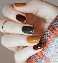 40 Warm Fall Nail Design Make You Cute nails, nail design, natural nails,fall nail