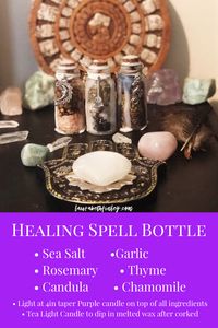 Spell Bottles are a great and simple way to practice your magic and set your intentions. We need healing in so many different ways and healing is available for us all to connect to.