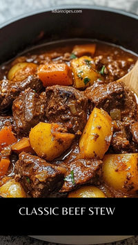 Indulge in the deep, robust flavors of a Classic Beef Stew—slow-cooked to perfection for that melt-in-your-mouth magic. 🌿🥄 #SlowCookedStew #BeefStewLover #RichFlavors #ComfortCuisine #SatisfyYourCravings #TenderBites #FlavorExplosion #HomeCookedMeal #UltimateComfortFood #DineAndSmile