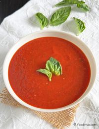 Tomato Basil Soup Recipe with roasted Tomatoes