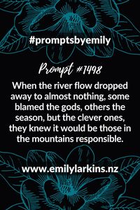 Fantastic writing prompts to get creative ideas flowing! #PromptsByEmily #WritingPrompts #WritingPrompt #StoryPrompt #WritingInspiration #StoryPrompts #StoryStarter #StoryStarters #WritingInspiration #Prompt #Writing #CreativeWriting #CreativeWritingIdeas #EmilyLarkins #EmilyLarkinsAuthor #NaNoWriMoPrompts #NaNoWriMoIdeas #Preptober #AmWriting #WritersOfPinterest #WritingCommunity #WritersOfPinterest #Prompts #ThrillerPrompt #ActionPrompt #SciFiPrompt #MysteryPrompt