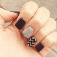 Black nails  | See more at http://www.nailsss.com/acrylic-nails-ideas/3/