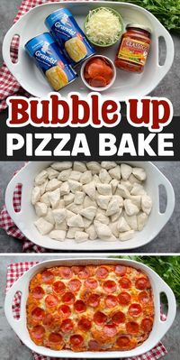 Bubble Up Biscuit Pizza Casserole