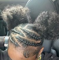 #naturalhaircare #curly #curlyhairstyle #curlyhairroutine #twobuns #spacebuns #4a #3c #4bcurls #blackwomenhairstyles #curlyhairproducts #curlyhairideas #fourbraids #zigzag