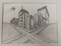 Less Talk, More Art: A middle school art ed blog: 7th grade two point perspective cities